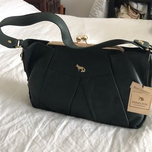 Emma Fox Kisslock Satchel leather bag